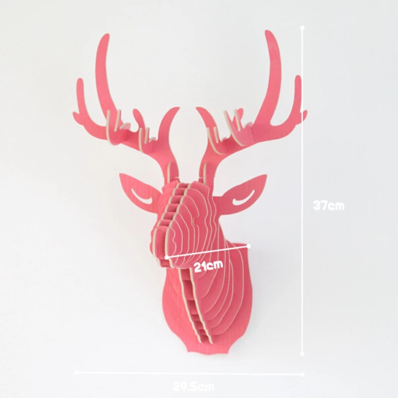 3D пазл Деревянный DIY креативная модель украшения дома животное дикая природа на стену голова оленя Лось дерево подарок ремесло
