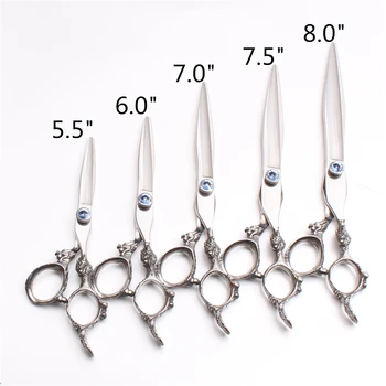 

5.5" 6" 7" 7.5" 8" 440C Engraving Logo Barber Shop Human Hair Scissors Cutting Scissors Thinning Shears Pets Hair Scissors C9107