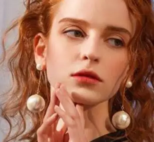 

Wedding Jewelry Double Side Big Pearl Earring Wedding Earrings Big Ball Earrings Women Party Bead Ear Jewelry