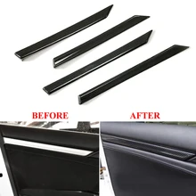 4 шт./компл. карбоновое волокно внутри окна планки внутри двери панели полосы крышка двери внутренний край наклейка планки для Honda Civic