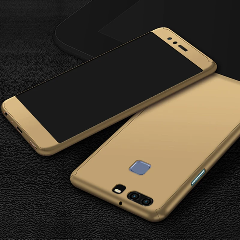 Чехол с полным покрытием 360 градусов для Huawei P9 Plus P8 Lite 2017 P10 Honor 8 9 10 задняя крышка +