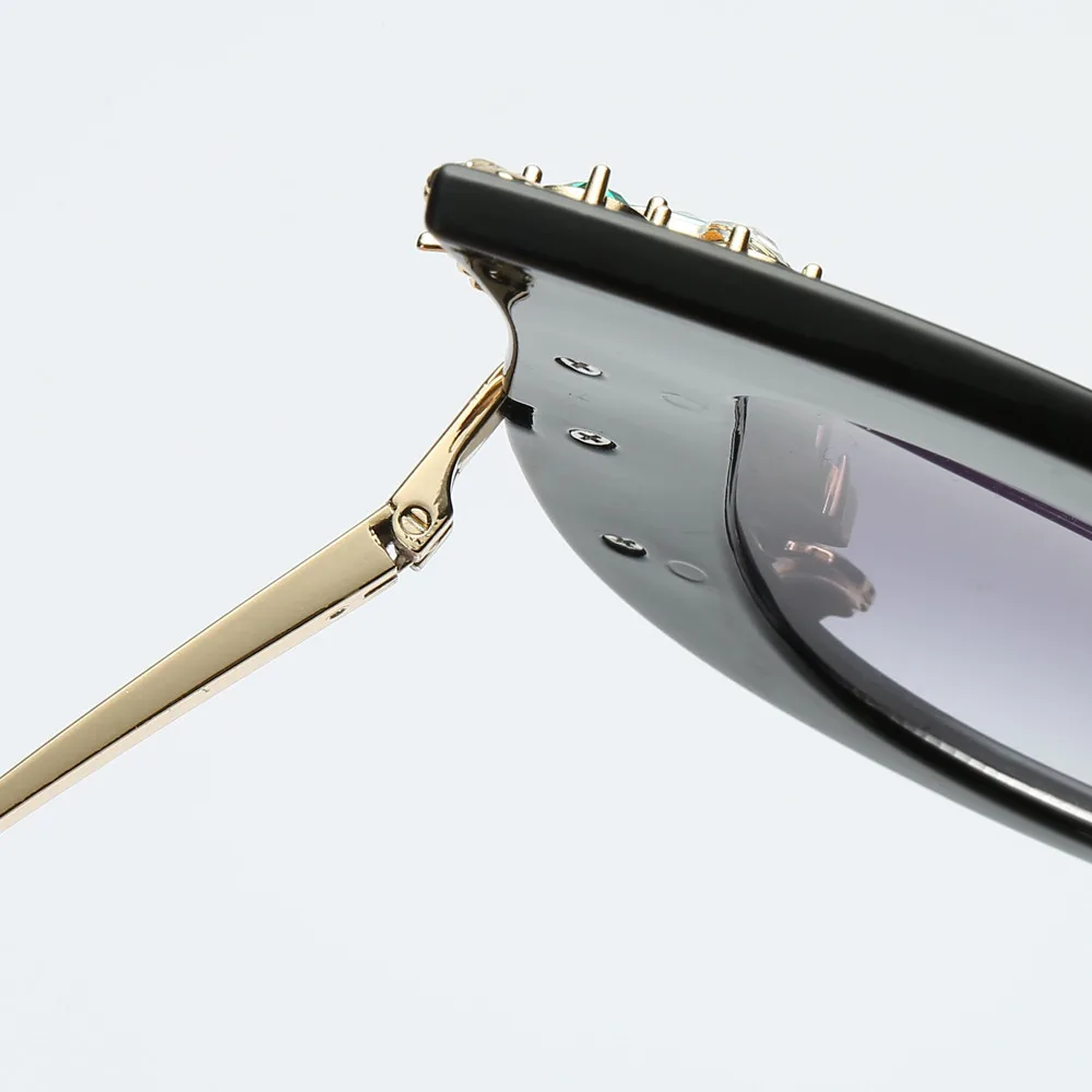 Поляризационные очки для вождения очки женские с искусственными бриллиантами; кошачьими ушками металлический каркас солнцезащитные очки Классические солнцезащитные очки для вождения, зеркальные солнцезащитные очки L5