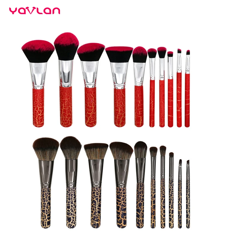 

Yavlan 10pcs Leopard Print Makeup Brushes Powder Foundation Eye Shadow Eyebrow Lip Brush Blusher Eyeliner Cosmetic Beauty Brush