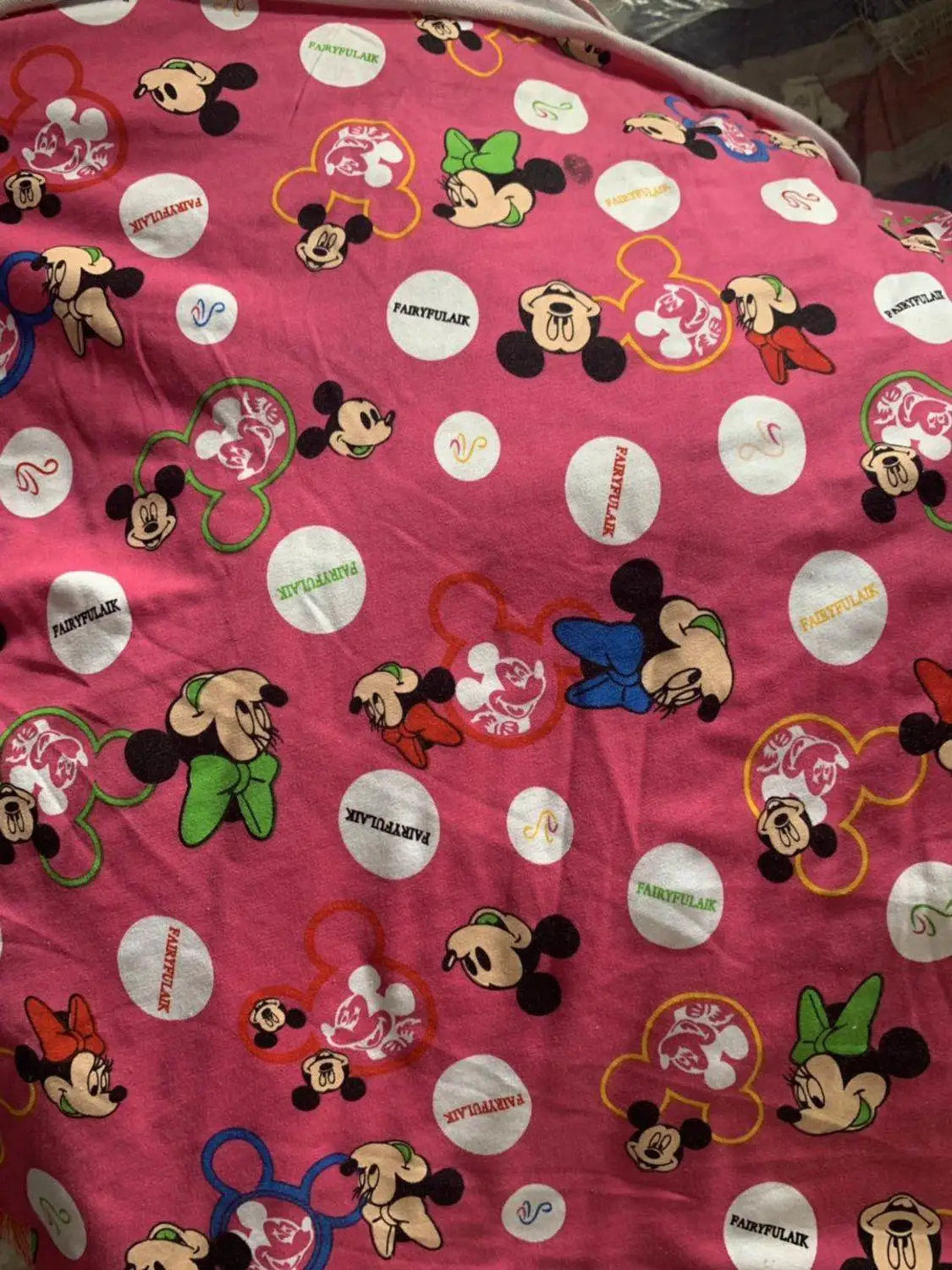

50*170cm Cartoon minnie Sewing terry cotton fabric printed boy clothing making fabric DIY fabric Sweater coat