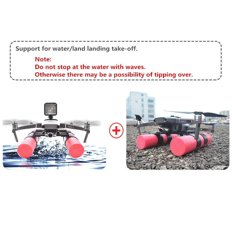 On The Water landing Landing Gear Floating Buoyancy Foam Legs heighten shock absorption Protection For DJI mavic 2 pro zoom Drone Accessories  1 (2)
