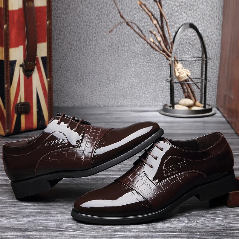 Design marrom Preto Masculinos Leve Sapatos Toe Formal Novo Aa40198 Trabalho Homens De Peso Casuais Couro Apontou Plana Vestido gxEaTqvSwS