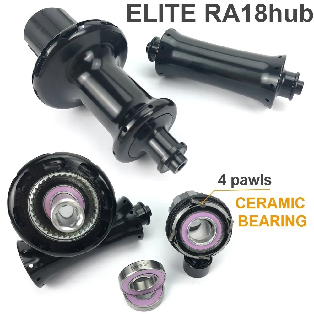 Discount Elite SLT Road Carbon Wheels Aero A1 Brake YAn RA18 Ceramic Bearing Hub Pillar1423 SpokeTubular Clincher Tubeless 700C Wheelset 3