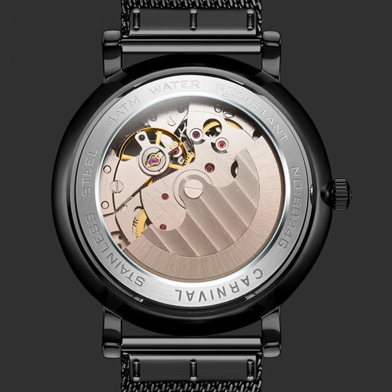 Механические часы Tourbillon CARNIVAL 2019 Мужские автоматические маленький секундный