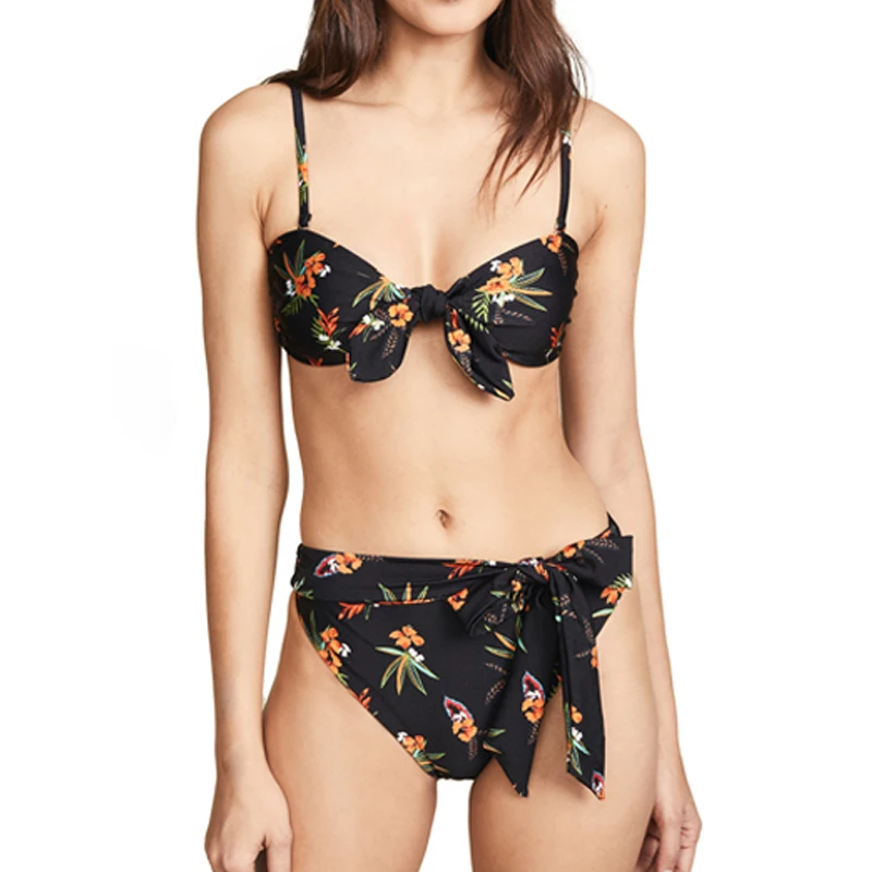 

Bow Bikinis 2019 Brazilian Sexy Bandeau Bikini Set Push Up Biquini Feminino Swimming Suit Halter Swimwear Women Swimsuit Bathers