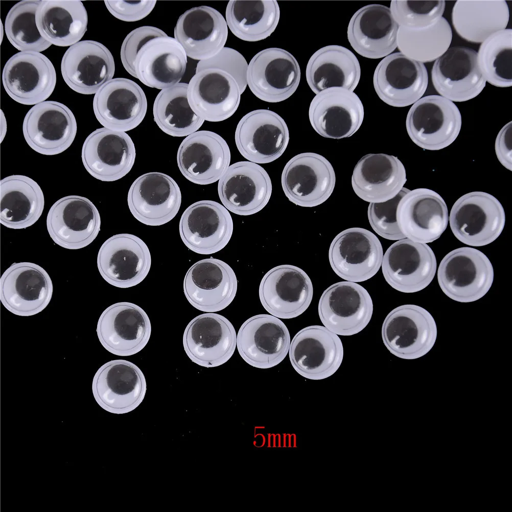 

100 PCS Creative gift 5mm/6mm/7mm For Doll Accessories Not Self-adhesive Dolls Eye For Stuffed Toys Dolls Googly Black Eyes