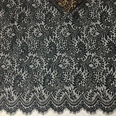 3 метра высокое качество кружева ресницы ручной работы DIY платье ткань украшения дома аксессуары одежда юбка швейная ткань - Цвет: black