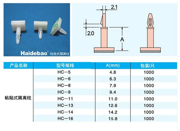 HC-5/6/8/9/11/13 нейлон Пластик(клейкой ленты 3м) прочно держаться на поверхности PCB противостояние прокладка 3 мм отверстие Поддержка блокировки оснастки в сообщения фиксирова клей