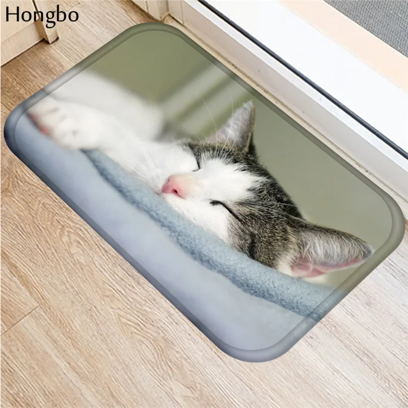 Hongbo Kawaii Добро пожаловать коврики животные Кот Печать Ванная комната Кухня