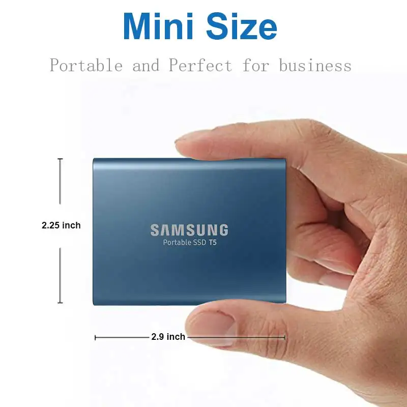 Samsung ssd 500 Гб usb 3,0 type-c жесткий диск HD T5 Портативный usb 3,1 внешний твердотельный накопитель для ноутбуков, ноутбуков, ПК Внешний ssd