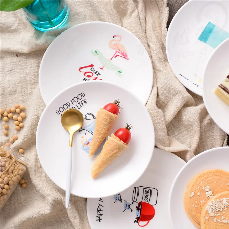 4 PCS ceramic pastry dish bone storage dish (1)