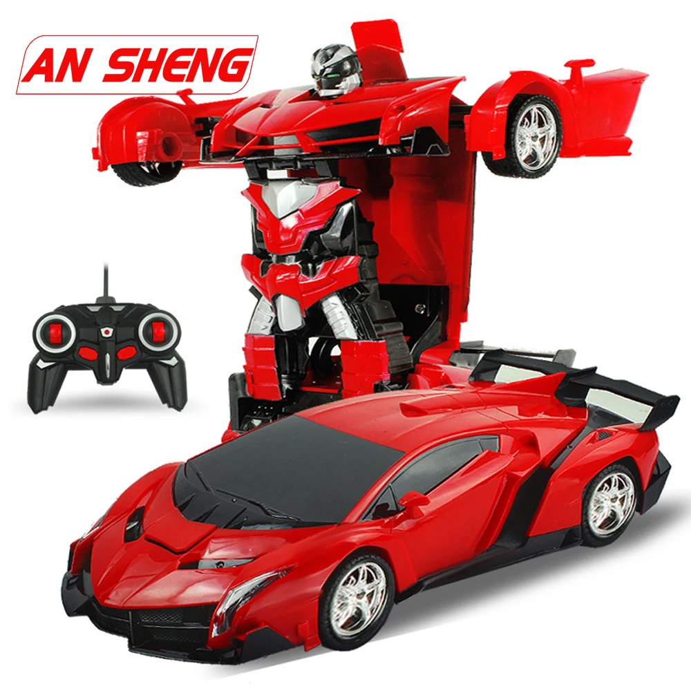 

New 2 in 1 RC Car Transformation Robots Sports Vehicle Model Robots Toys Cool Deformation Car Kids Toys Gifts For Boys Legoes