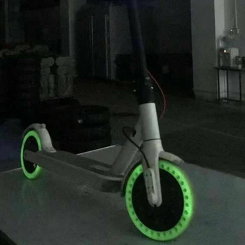 

Luminous Shock Absorber Damping Rubber Tires Wheels Covers for Xiaomi Mijia M365 Scooter Skateboard