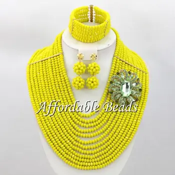

Nigerian Wedding African Beads Marvelous African Costume Jewelry New Arrival Free Shipping ABW125