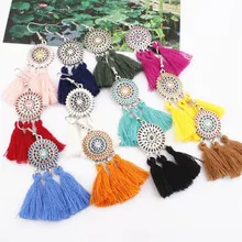 Горячая Распродажа, женские серьги, длинные серьги с кисточками и подсолнухом для женщин, ювелирные изделия, женские серьги