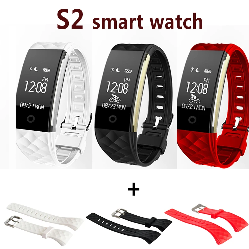 S2 Wristband Fitness bracelet Calorie Counting Wrist Band Heart Rate Pedometer Smart Bracelet IP67 Smart Band