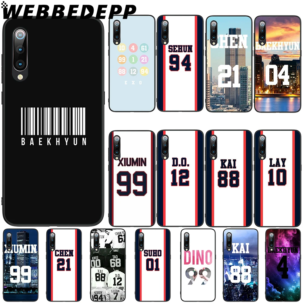 WEBBEDEPP EXO Number Soft TPU Case Cover for Xiaomi Mi 6 8 A2 Lite 9 Pro A1 Mix 2s Max 3 F1 | Мобильные телефоны и