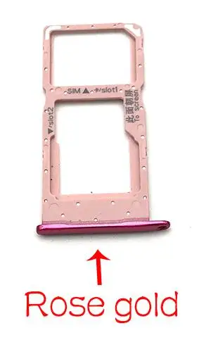 rose gold Адаптер держателя слота для huawei P Smart /honor 10 lite SIM Card Tray аксессуары - Цвет: rose gold