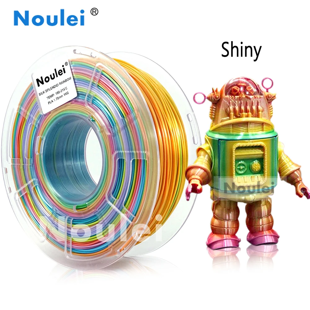 Noulei 3d طابعة خيوط الحرير قوس قزح حريري بريق الغنية pla خيوط 1.75 مللي متر 1 كجم متعدد الألوان ramdon مواد الطباعة Noulei 3d طابعة خيوط الحرير قوس قزح حريري بريق الغنية pla خيوط 1.75 مللي متر 1 كجم متعدد الألوان ramdon مواد الطباعة