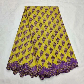

Esewing High Quality Swiss Voile Lace African Lace Fabric Yellow Purple 100%Cotton Swiss Voile Dry Lace Fabric For Wedding dress