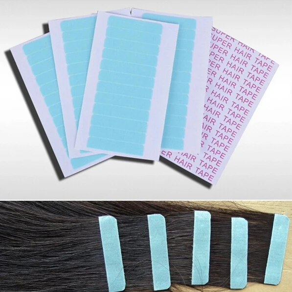 High quality strong hair extension tape adhesive blue super tape/double