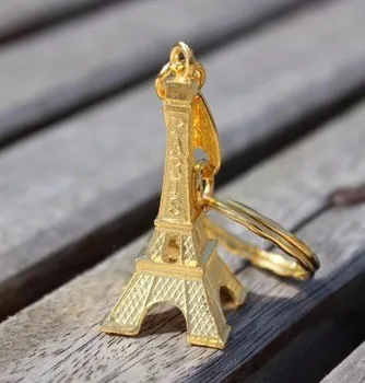 

30pcs gold Paris Eiffel Tower Keychains Bronzed Metal Keyring rustic wedding decor wedding accessories decoration mariage
