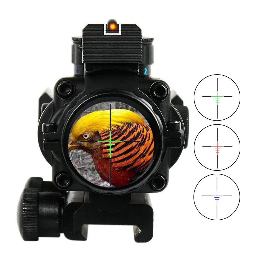 4x32 Acog Riflescope 20mm Dovetail Reflex Optics Scope Tactical Sight Rifle new 4x32 acog riflescope 20mm dovetail reflex optics scope tactical sight rifle w tri illuminated chevron recticle fiber source