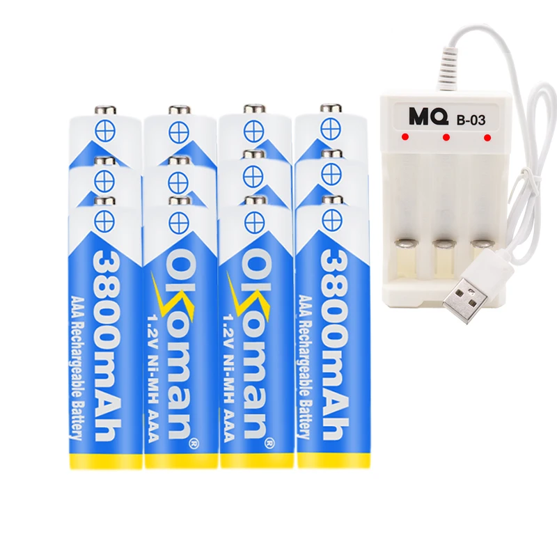 Новинка 2019 1 2 V 3800mAh Ni MH AAA Предварительно заряженный перезаряжаемый аккумулятор aaa