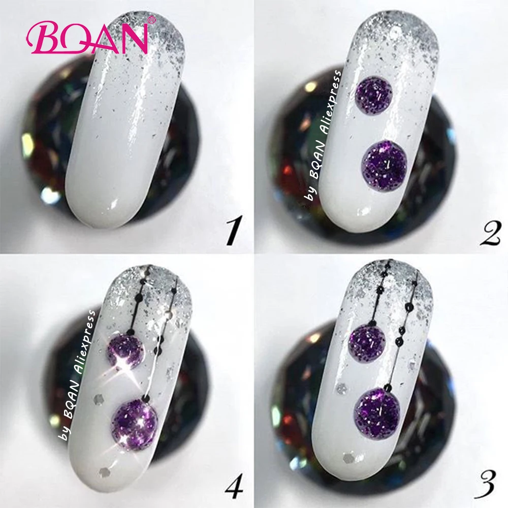 BQAN кисть для подводки ногтей с двойной головкой 5 мм/7 мм/9 мм/11 мм, акриловые кисти для дизайна ногтей, чертёжные линии, кристальная ручка, кисти для маникюра