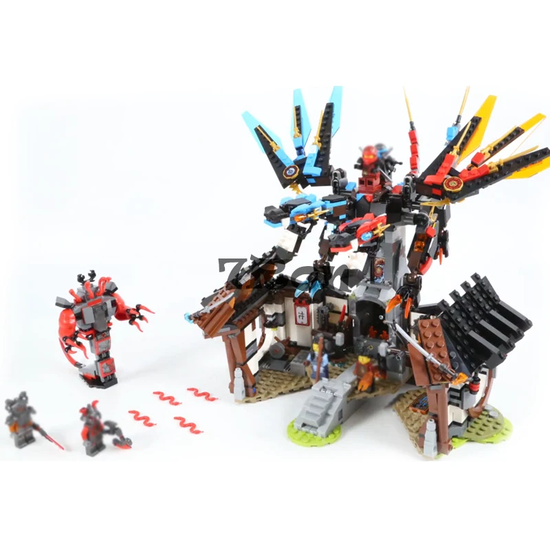 

Compatible with Lego Ninjagoes 70627 06041 1158pcs blocks Ninjago Figure Dragon's Forge toys for children building blocks