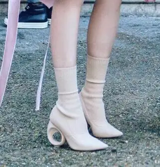circle heel booties