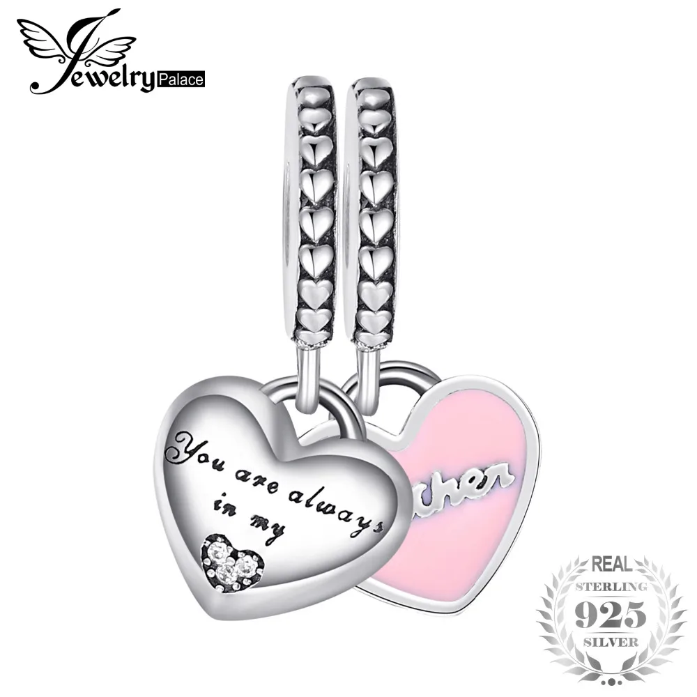 Jewelrypalace стерлингового серебра 925 matenal любовь Бусины Талисманы Fit Браслеты |