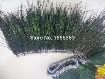 

free delivery! More than one meter long high-quality natural peacock feathers, ribbons, feathers ribbons 15-20 cm long, thick