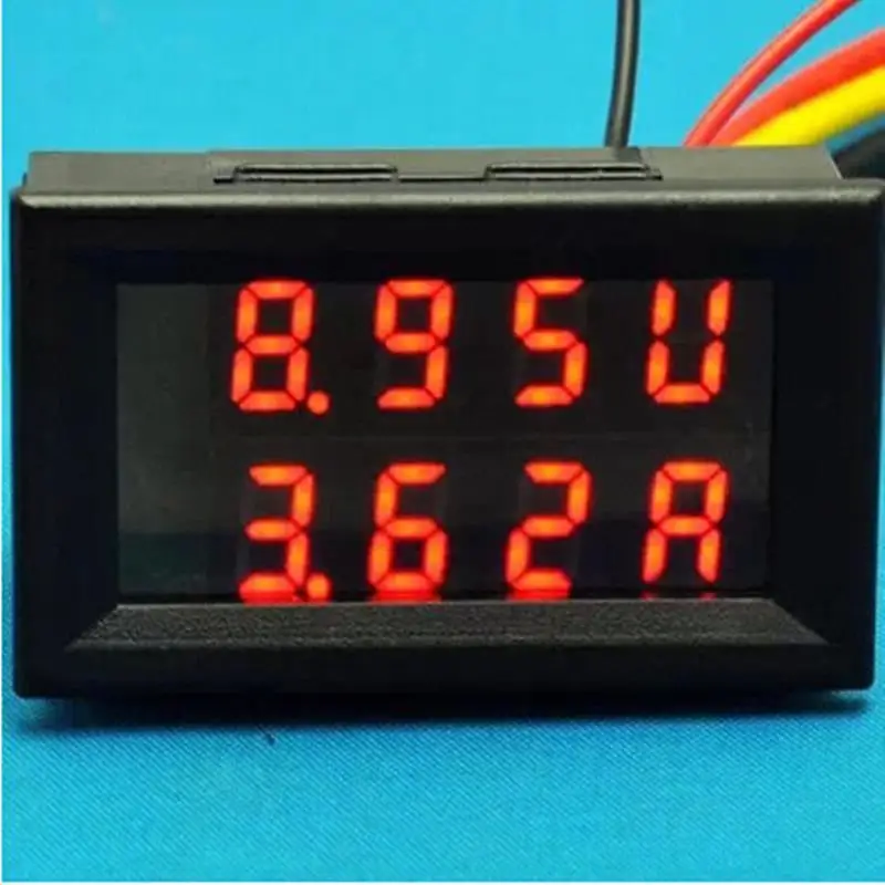 DC 0 200V 50A Voltmeter Ammeter Blue+Red LED Panel Amp Digital Volt Gauge Hotdigital amp gauge