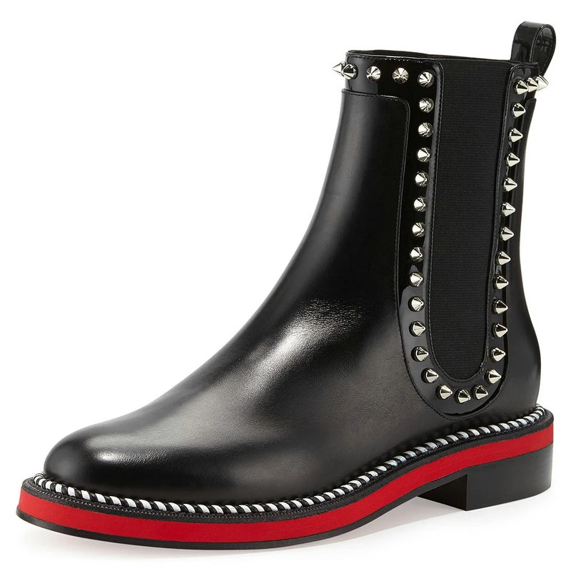 ladies studded chelsea boots