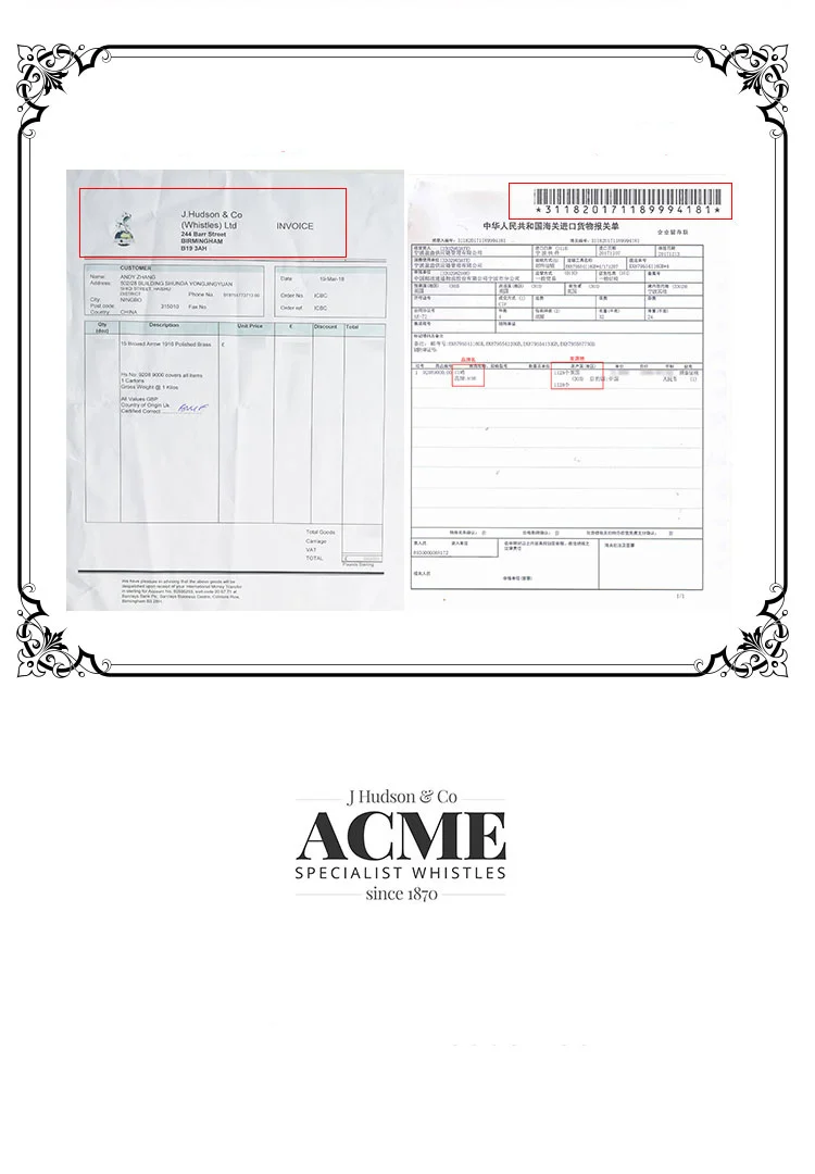 ACME Scout 50,5/CITY 47 Scout металлический бесшовный сварочный свисток Лазерная надпись личность кулон свисток ожерелье аксессуары