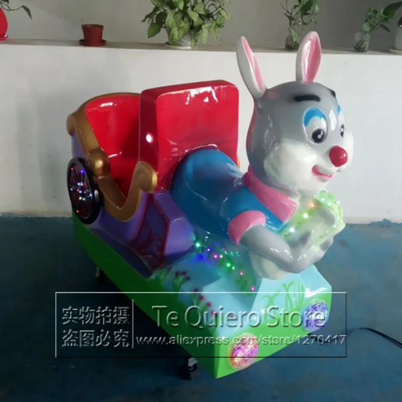 

Guangzhou Factory Wholesale Children Electric Toy Car Coin Operated Amusement Lovely Rabbit Animal Kiddie Rides