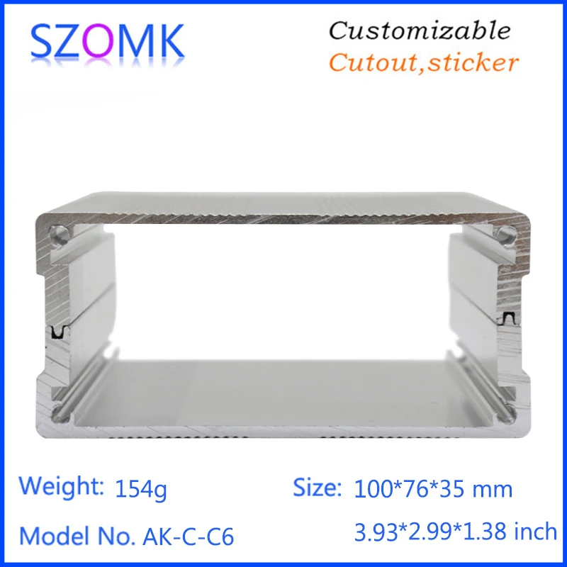 szomk aluminum extruded enclosure for power supply junction housing aluminum GPS tracker control box (3)