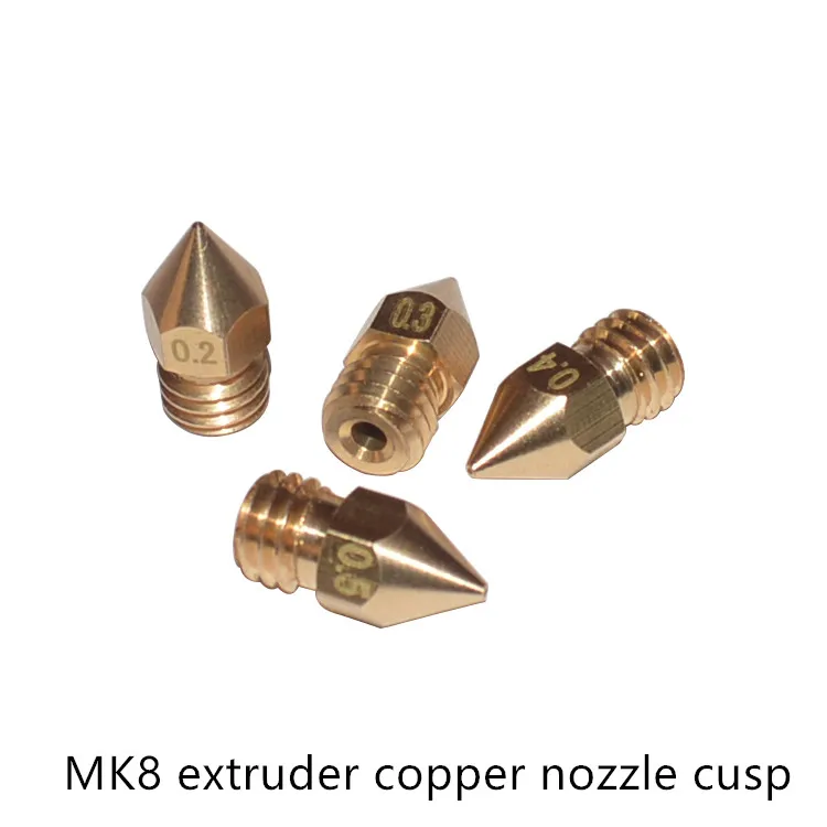 1,75mm CNC 3D Drucker RepRap Makerbot MK8 3 x Nozzle 0,5mm Extruder Düse