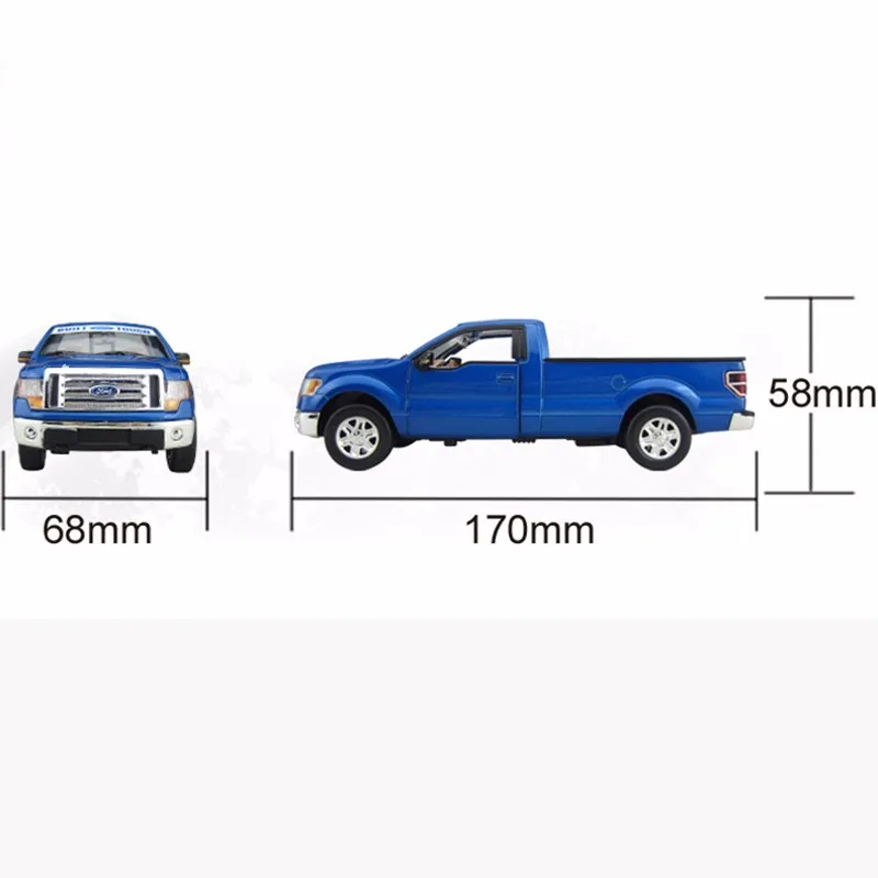 Сплав литья под давлением для Ford F-150 пикап Вытяните назад Модель автомобиля коллекция со звуком и светильник Monster Truck Drive хобби игрушки подарок
