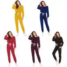 Женский комплект для фитнеса и йоги, черный, красный топ с длинными рукавами+ штаны, спортивный костюм, осенне-Весенняя женская спортивная одежда для бега