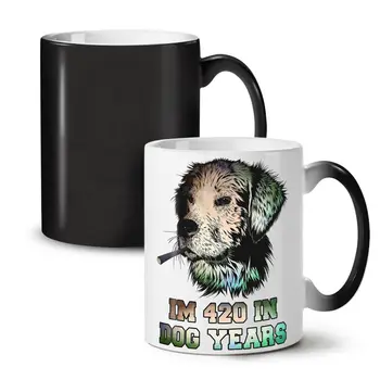 

420 Dog Years Weed Rasta NEW Colour Changing Tea Coffee Mug 11 Oz