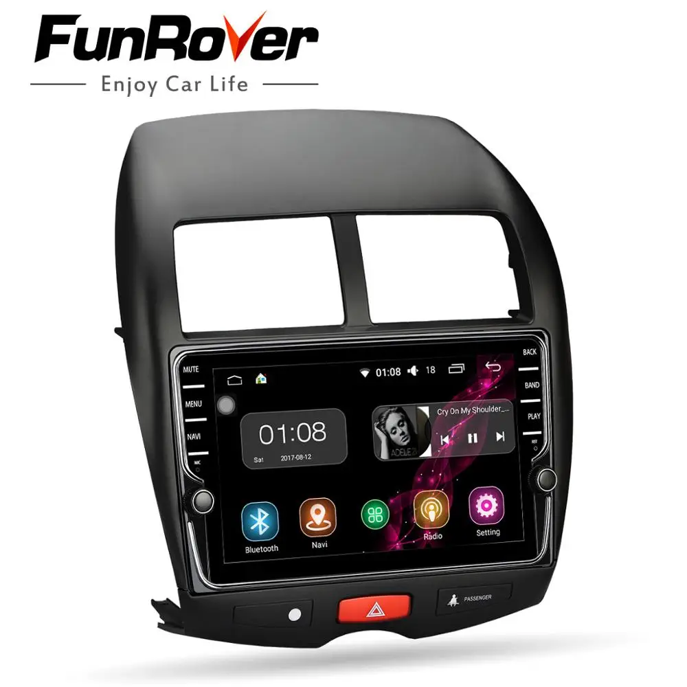 Funrover 9 ''Android 8,0 автомобильный dvd мультимедиа для Mitsubishi ASX 2010-17 peugeot 4008 Citroen C4 Aircross gps навигатор 2G 32G rom