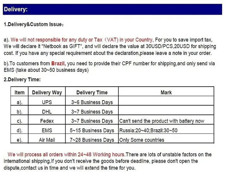 Delivery