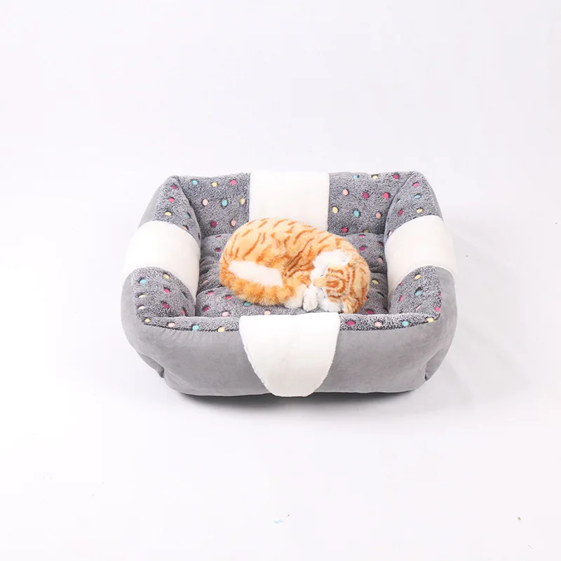 Высококачественный мягкий флисовый, для питомца собака кошка теплая кровать Крытый маленький домик для собак гнездо войлочная будка для кошачьего туалета одеяло для щенка Корзина Подушка