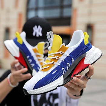 

Mixed Color Running Shoes for Men Free Training Size 39-44 Lace-up Brand New Trendy Outdoor Athletics Fitness Sport Shoes Male